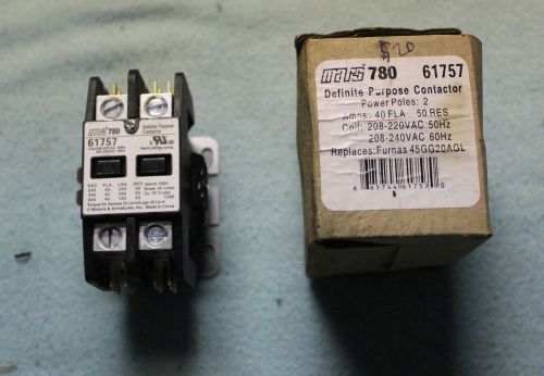 Mars 780 - 61757 - Definite Purpose Contactor 2 Pole 40 Amps 45GG20AGL New