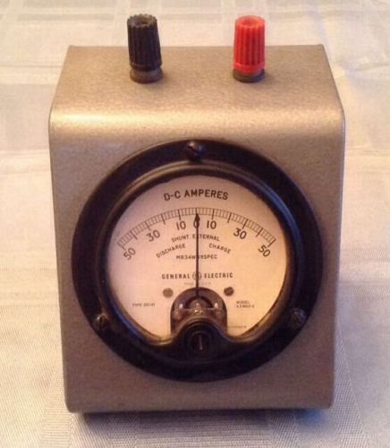 VINTAGE GENERAL ELECTRIC GE SHUNT EXTERNAL PANEL METER 50-0-50 D-C AMPERES