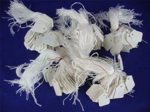 500 Blank White Strung Merchandise Price Tags #1