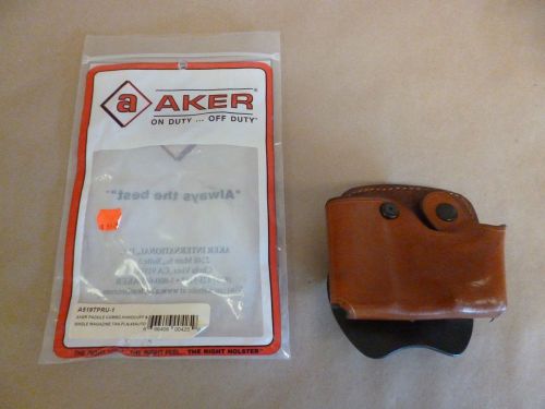 AKER A519TPRU-1 PADDLE COMBO HANDCUFF &amp; SINGLE MAGAZINE HOLDER CASE 45 AUTO