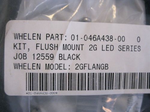 2X Whelen #01-046A438-00 FLUSH MOUNT 2G LED SERIES JOB 12559 BLACK NEW