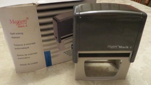 Black Self Inking Stamp Maxum Mark 4