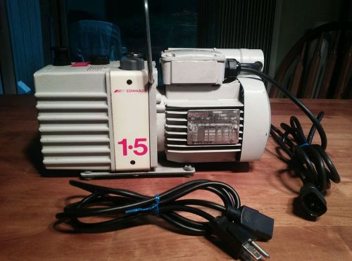 Boc edwards e2m1.5 dual stage vacuum pump 115v / agilent / hp, 60 day guarantee! for sale