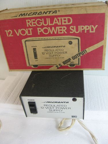 Micronta regulated 12 volt power supply  cat. no. 22-124, radio shack, 13.8 vdc- for sale