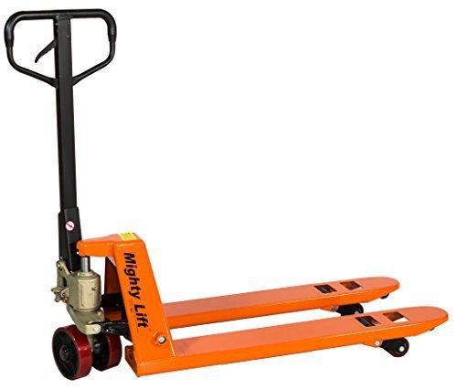 Mighty Lift ML2048 Narrow Specialty Pallet Jacks Trucks, 5,500 lb Capacity, 20&#034;