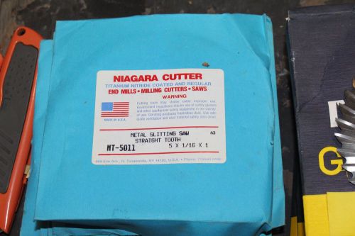 New niagara cutter saw blade mt-5011 5x1/16x1 metal slitting saw straight blade for sale