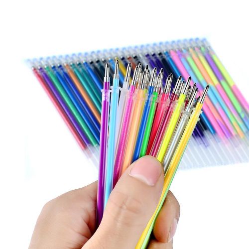 Ohuhu Non-toxic 60 Gel Ink Refills Replace Coloring Sketching Drawing Painting