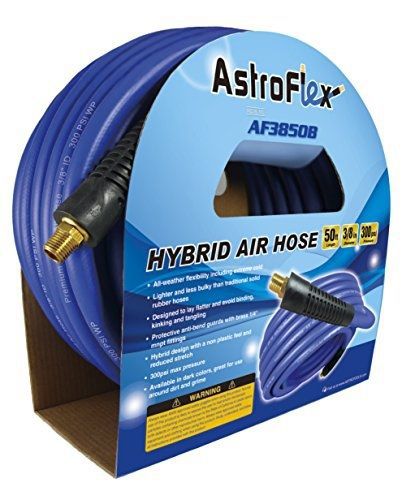 Astro pneumatic tool astro af3850b astroflex hybrid air hose, 3/8&#034; x 50&#039;, blue for sale