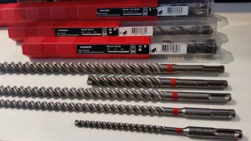 8 NEW Hilti TE-CX 1/4 3/8 1/2 9/16 5/8 3/4 7/8 1 X SDS Plus Hammer Drill Bit