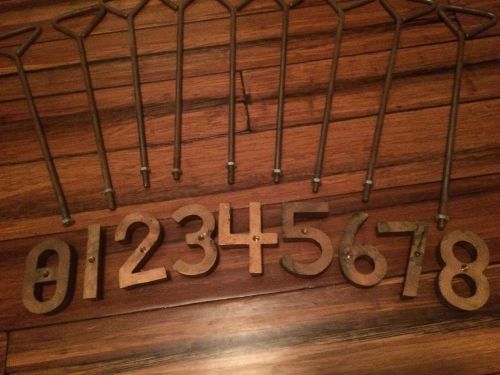 Stone Mfg Freeze Branding Iron Set Brass 0-8 Livestock Identification 4&#034;