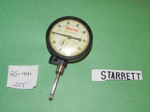 MACHINIST TOOLS * DIAL INDICATOR * STARRETT * 2” DIAL * 25-441 * .001 gunsmith