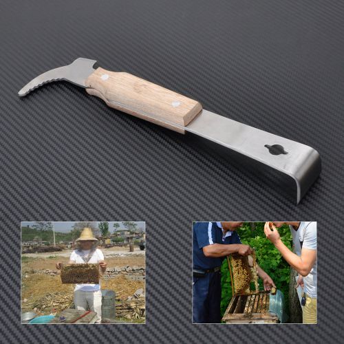 Handle wooden stainless steel bee hive scraper beekeeping keeper tool equipment for sale