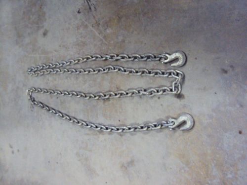 TOW CHAIN 20 FT, 1/2&#034;, GRADE G-7, 2 GRAB HOOKS (NEW)