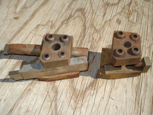 Vintage Lot Of 2 Lathe Cut Off Blade Tool Holder Atlas Logan Southbend Craftsman