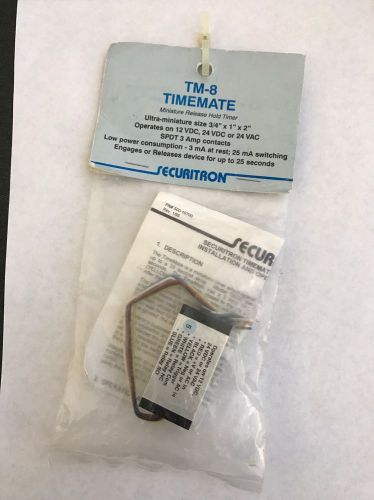 Securitron tm-8 t timemat 12/24 vdc timer spdt 3a contacts for sale
