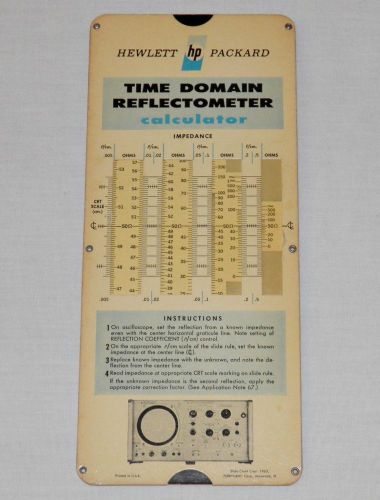 HP Hewlett Packard TIME DOMAIN REFLECTOMETER CALCULATOR Computer SLIDE RULE Vtg