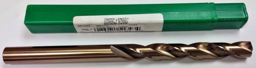 43/64&#034; COBALT TAPER LENGTH DRILL, 5-3/8&#034; LOF, 9-1/4&#034; OAL, PTD M51CO 51343