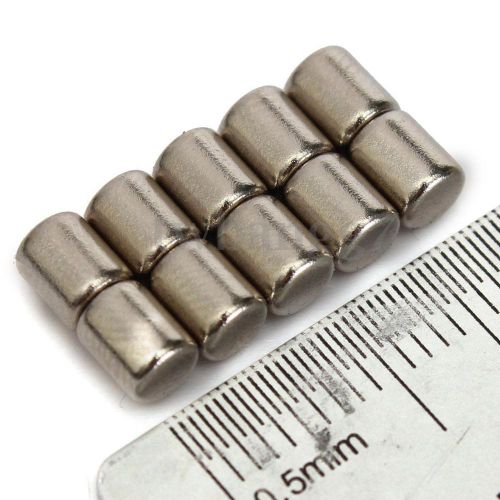 10x N52 Powerful Round Magnet Cylinder Fridge Rare Earth Neodymium 4x5mm Useful