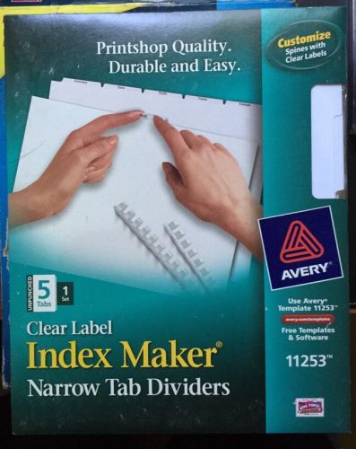 Index Maker Clear Label Dividers, 5-Tab, Letter, White, 1/set