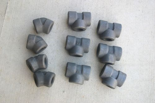 FORGED STEEL 1&#034; 3000# WOG PIPE FITTINGS  45 Tee