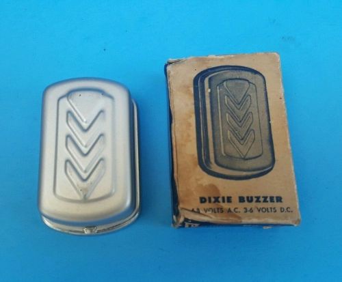 NOS VINTAGE EDWARDS DIXIE BUZZER # 725 6-8 VOLTS AC WITH ORIGINAL BOX