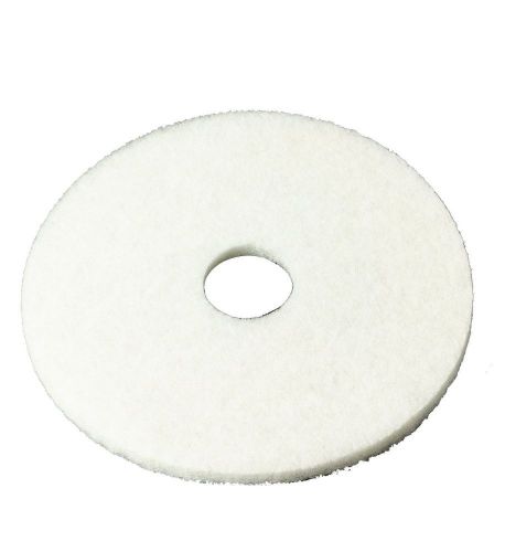 3M White Super Polish Pad 4100 12&#034; Floor Pad Machine Use (Case of 5) 12 inches