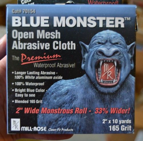 MILL-ROSE #70154 BLUE MONSTER, OPEN MESH ABRASIVE CLOTH, 2&#034; X 10 YARDS, 165 GRIT