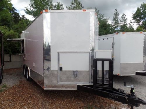 Concession trailer 8.5&#039; x 16&#039; white food event catering for sale