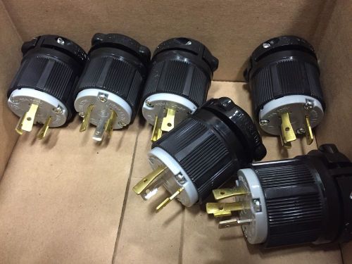 6 pieces, nema l5-20, 2 pole, 3 wire, 20a, 125v twist lock  plug, ul listed for sale