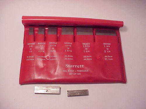 Starrett Set of 6 No. S 154 L Parallels plus 2 extras