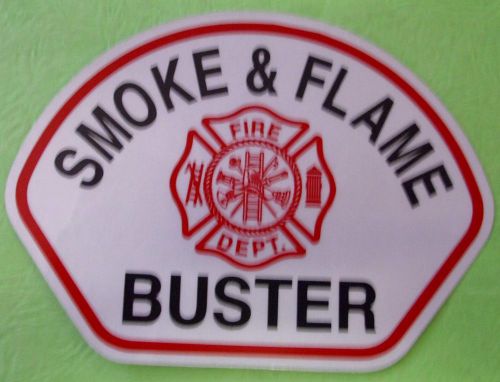 Helmet front smoke &amp; flame buster  decal sticker reflective (great for kids) for sale
