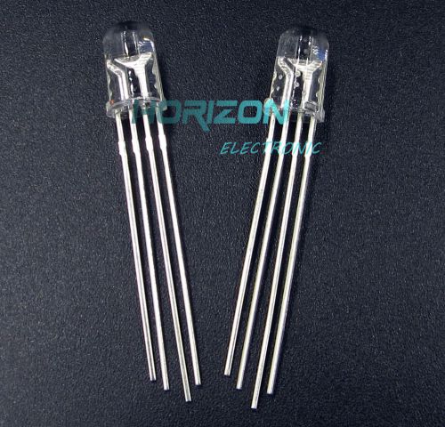 50Pcs LED RGB common anode 4-PINS F5 5MM Super Bright Bulb Lamp