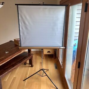 Radiant Glo-Master Vintage Vintage Movie Slide Projector Screen In Box 76x43