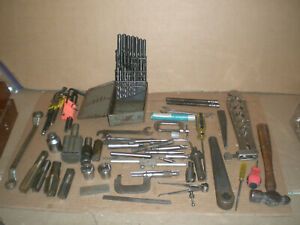 Machinist &amp; tool mixed grab bag box lot  Drill index micrometer more  Lot 19