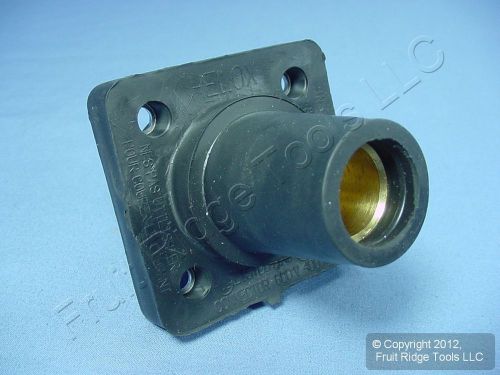 Leviton black cam panel receptacle 1.50&#034; stud female plug 400a 600v 16r24-14e for sale