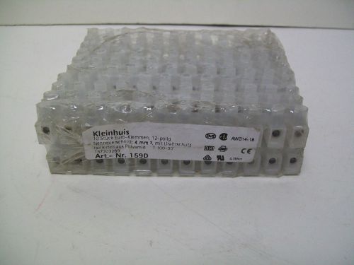 (10) Strip Kleinhuis 159D 14-18 Awg. European Terminal Strips New