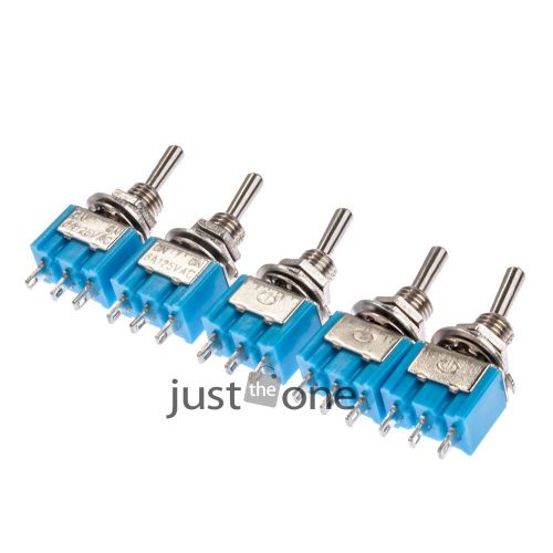 5pcs Mini MTS-102 3-Pin SPDT ON-ON 6A 125V/3A 250V Toggle Switches Good Quality