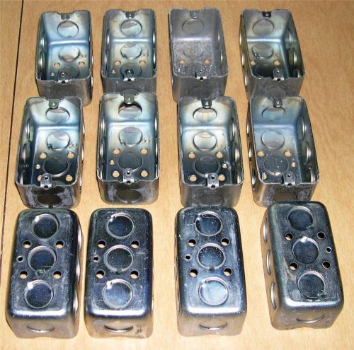 Lot of 12 raco no. 660 handy boxes, 4 x 2 1/8&#034;, 1/2&#034; kos, unused for sale
