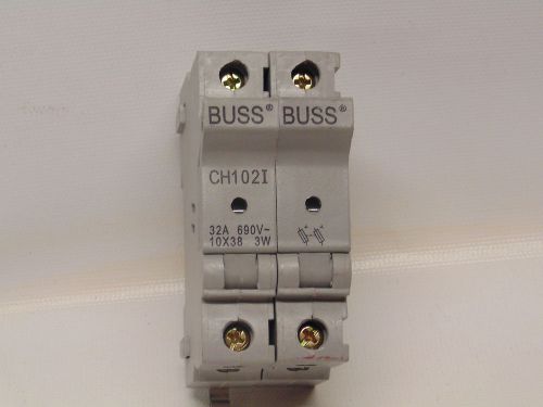 CH102I BUSS MODULAR FUSE HOLDER 32A 690V 10X38 3W. (R5-1-25)