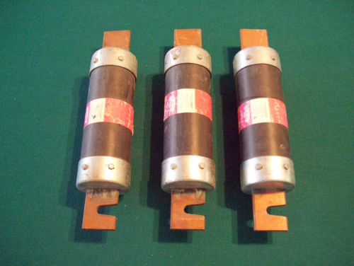 THREE - USED - BUSSMANN FRS-R-300 ,600 VOLT, TIME DELAY FUSES