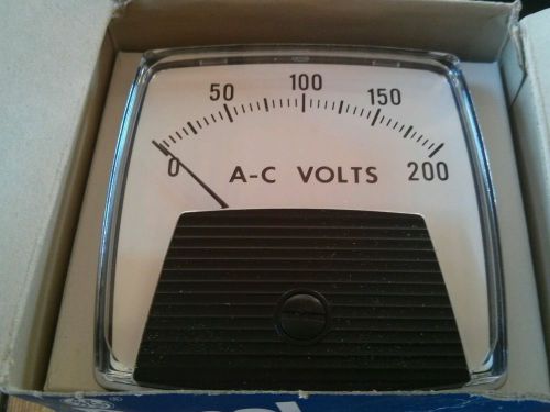 Yokogawa 3-1/2&#034; 0-200vac analog panel gauge panel meter  250330rlrl 250-330-rlrl for sale