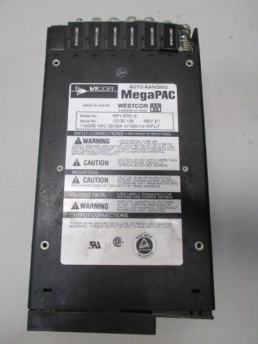 Westcor mp1-9701-5 megapac auto-ranging 115/230v-ac 30/25a power supply d434790 for sale