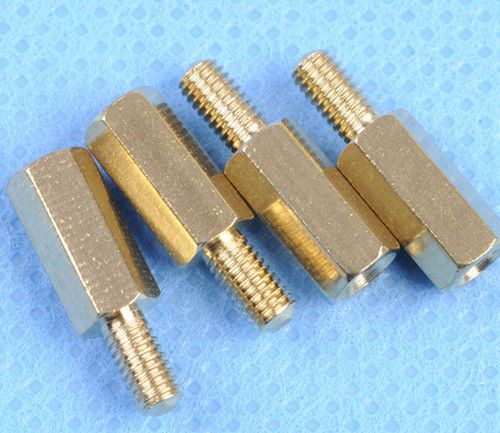 25pcs M3 Male 6mm x M3 Female 10mm M3 10+6 Brass Standoff Spacer new