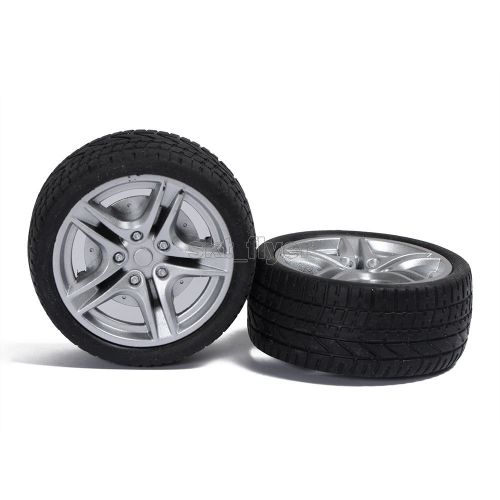 2pcs 48*19*3mm Rubber Car Tire Toy Wheels Model Robotic Part for DIY