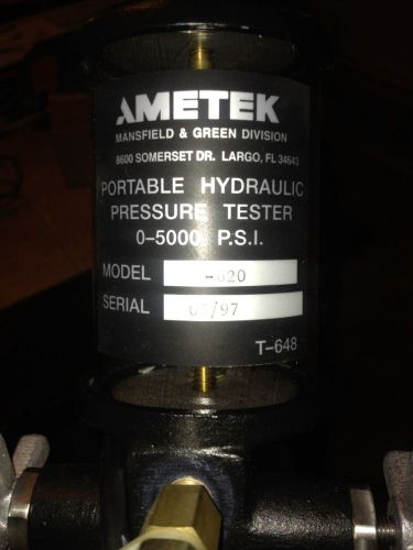 Ametek portable hydraulic pressure tester 0-5000 p.s.i. for sale