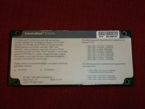 SBS Greenspring IP-SVGA IP Video Module