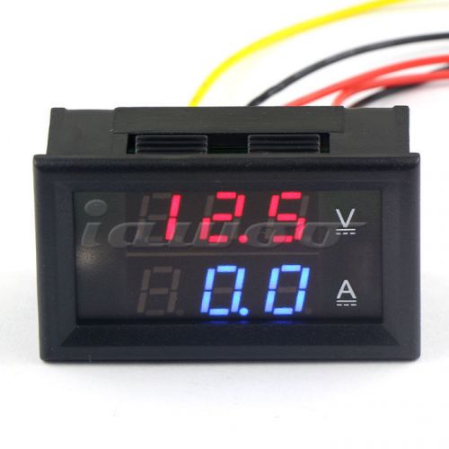 Mini digital dc ammeter voltmeter dual led panel meter 300v voltage 100a current for sale