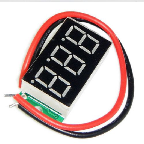 2pcs 0.36 digital voltmeter voltage meter panel meter 3-30vdc red led motorcycle for sale