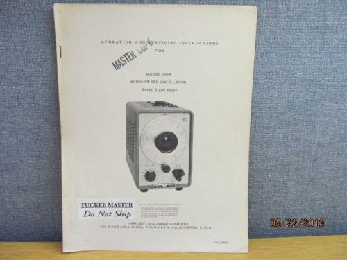 Agilent/HP 207A Audio Sweep Oscillator Operating Servicing Instructions/sc S#1