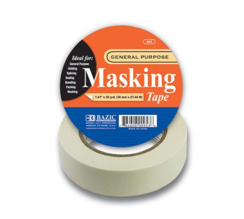 BAZIC 1.41&#034; X 1080&#034; (30 Yards) General Purpose Masking Tape, Case of 36